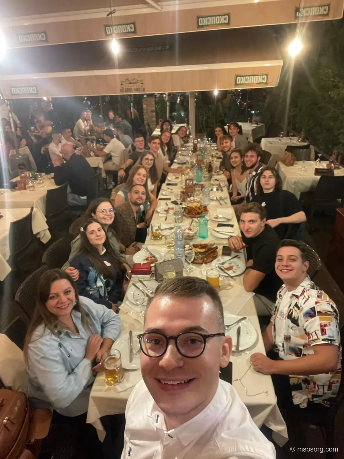 Team dinner after the event.